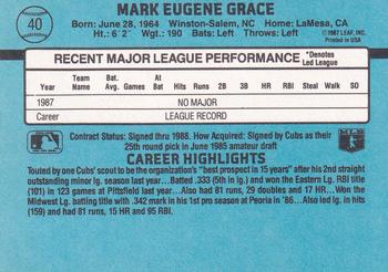 Mark Grace  baseball card collectible - Main Image 2