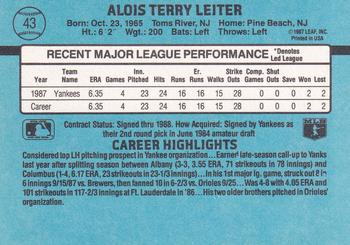 Al Leiter  baseball card collectible - Main Image 2