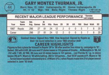 Gary Thurman  baseball card collectible - Main Image 2