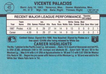Vicente Palacios  baseball card collectible - Main Image 2