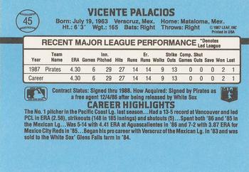 Vicente Palacios  baseball card collectible - Main Image 2