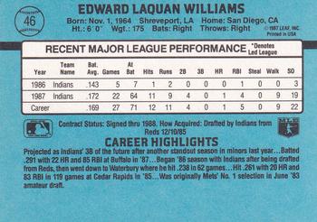 Eddie Williams  baseball card collectible - Main Image 2