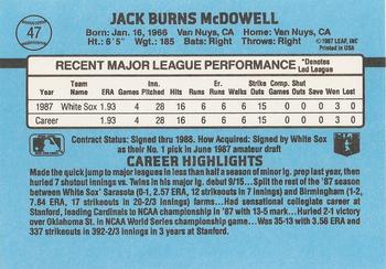 Jack McDowell  baseball card collectible - Main Image 2