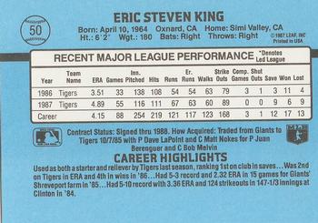 Eric King  baseball card collectible - Main Image 2
