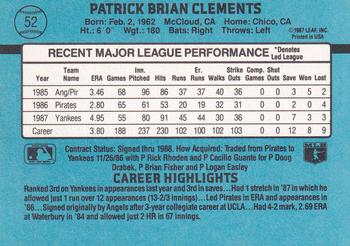 Pat Clements  baseball card collectible - Main Image 2