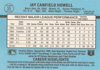 Jay Howell  baseball card collectible - Main Image 2
