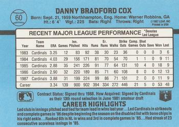 Danny Cox  baseball card collectible - Main Image 2