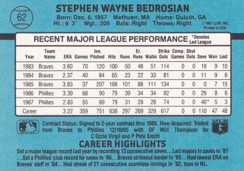 Steve Bedrosian  baseball card collectible - Main Image 2