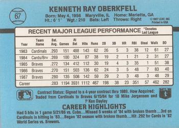 Ken Oberkfell  baseball card collectible - Main Image 2