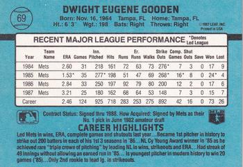 Dwight Gooden  baseball card collectible - Main Image 2