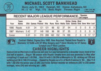 Scott Bankhead  baseball card collectible - Main Image 2