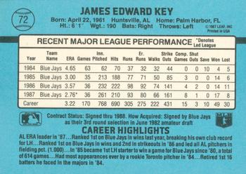Jimmy Key  baseball card collectible - Main Image 2
