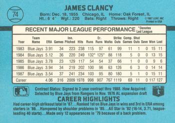 Jim Clancy  baseball card collectible - Main Image 2