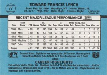 Ed Lynch  baseball card collectible - Main Image 2