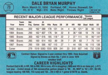 Dale Murphy  baseball card collectible - Main Image 2