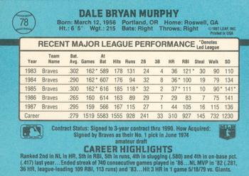 Dale Murphy  baseball card collectible - Main Image 2