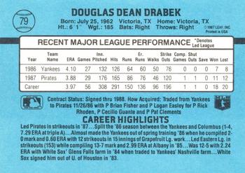 Doug Drabek  baseball card collectible - Main Image 2