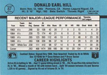 Donnie Hill  baseball card collectible - Main Image 2