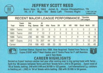 Jeff Reed  baseball card collectible - Main Image 2