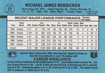Mike Boddicker  baseball card collectible - Main Image 2