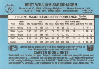 Bret Saberhagen  baseball card collectible - Main Image 2