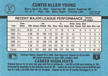 Curt Young  baseball card collectible - Main Image 2