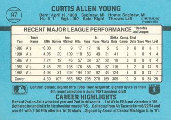 Curt Young  baseball card collectible - Main Image 2