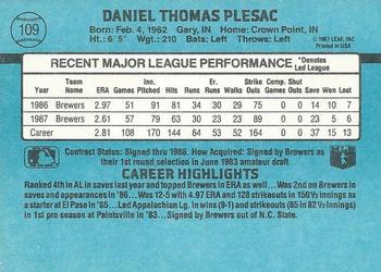 Dan Plesac  baseball card collectible - Main Image 2