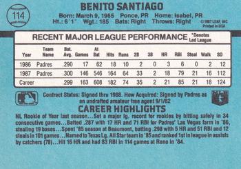 Benito Santiago  baseball card collectible - Main Image 2