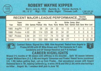 Bob Kipper  baseball card collectible - Main Image 2