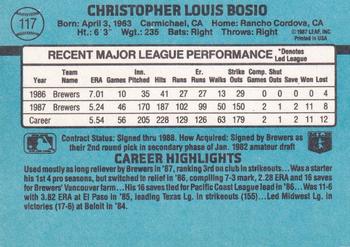 Chris Bosio  baseball card collectible - Main Image 2