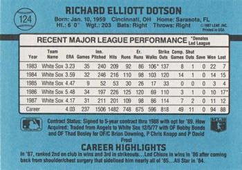 Richard Dotson  baseball card collectible - Main Image 2