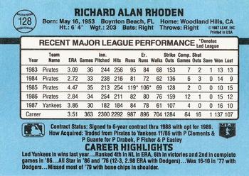 Rick Rhoden  baseball card collectible - Main Image 2