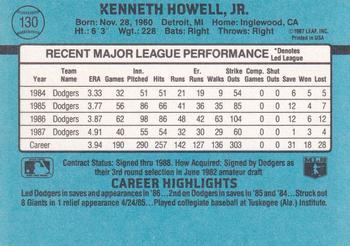 Ken Howell  baseball card collectible - Main Image 2