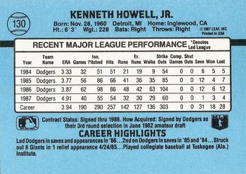 Ken Howell  baseball card collectible - Main Image 2