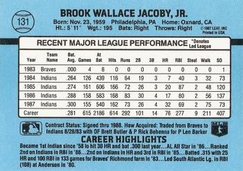 Brook Jacoby  baseball card collectible - Main Image 2