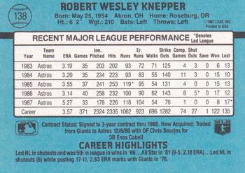 Bob Knepper  baseball card collectible - Main Image 2