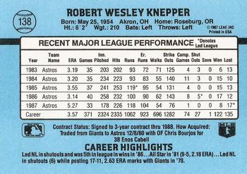 Bob Knepper  baseball card collectible - Main Image 2
