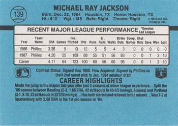 Mike Jackson  baseball card collectible - Main Image 2