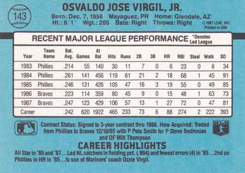 Ozzie Virgil  baseball card collectible - Main Image 2