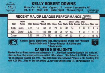 Kelly Downs  baseball card collectible - Main Image 2