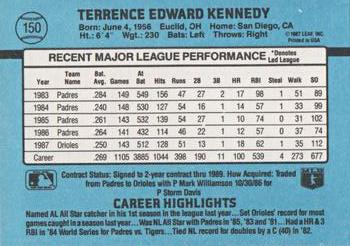 Terry Kennedy  baseball card collectible - Main Image 2