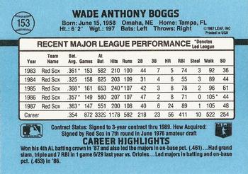 Wade Boggs  baseball card collectible - Main Image 2