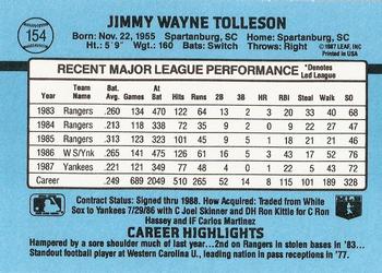 Wayne Tolleson  baseball card collectible - Main Image 2