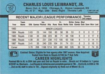 Charlie Leibrandt  baseball card collectible - Main Image 2