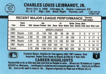 Charlie Leibrandt  baseball card collectible - Main Image 2