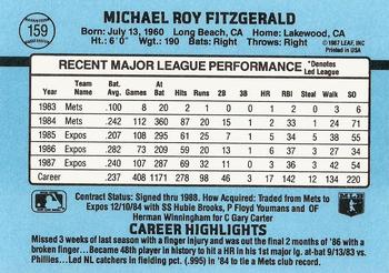 Mike Fitzgerald  baseball card collectible - Main Image 2