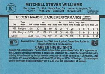 Mitch Williams  baseball card collectible - Main Image 2