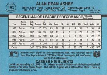 Alan Ashby  baseball card collectible - Main Image 2
