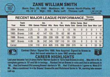 Zane Smith  baseball card collectible - Main Image 2